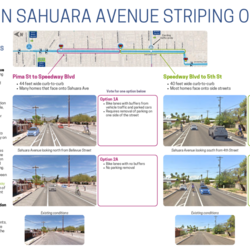 Sahuara Avenue striping options - Pima Street to 5th Street thumbnail icon